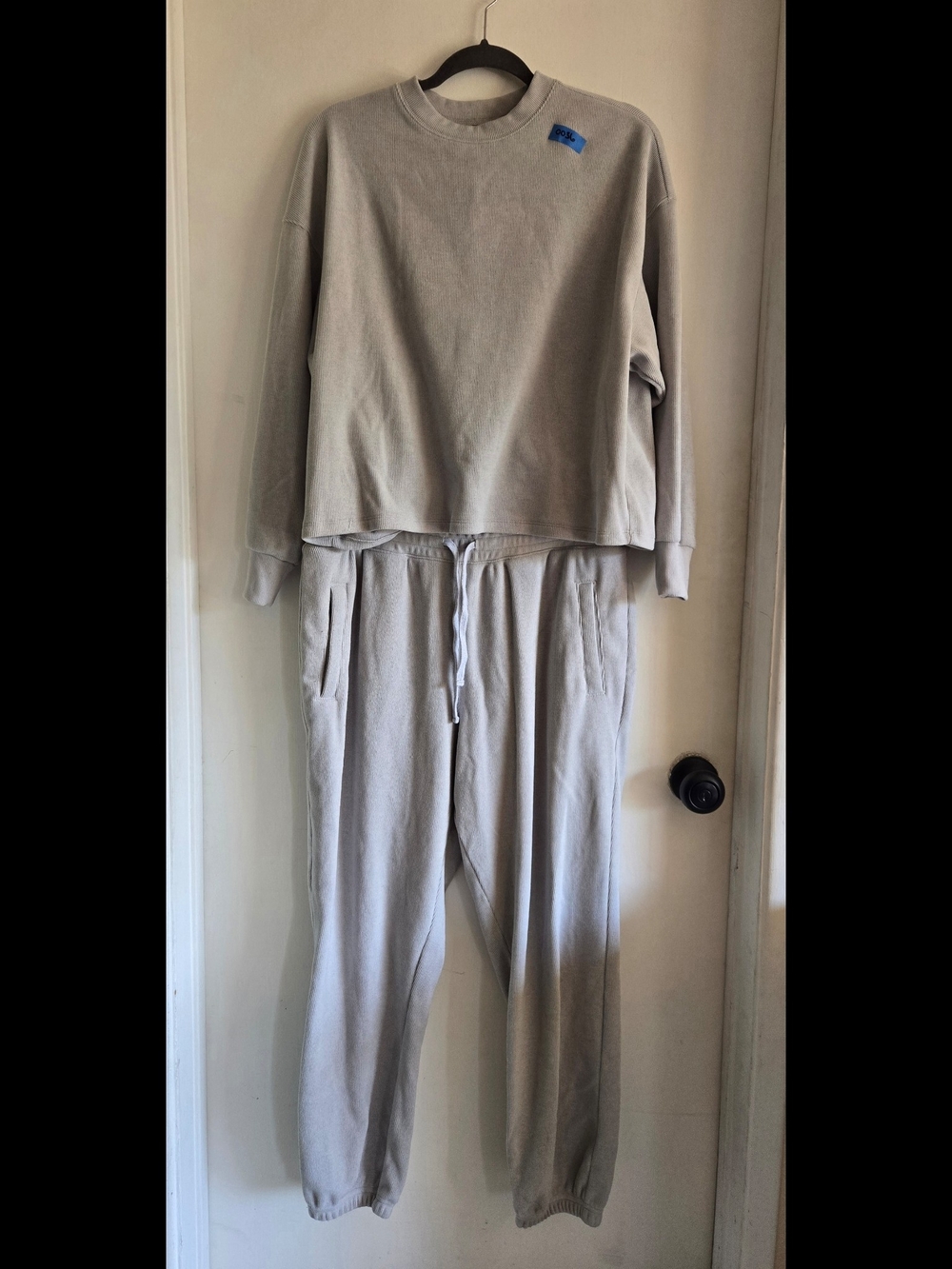 Abercrombie & Fitch Lounge Set in Soft Gray Waffle